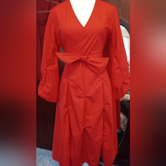 Vintage Style Scarlet Red Dress 🔥 ❤️ Unknown Designer - Picture 13 of 13